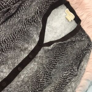 MK  small  animal print cardi